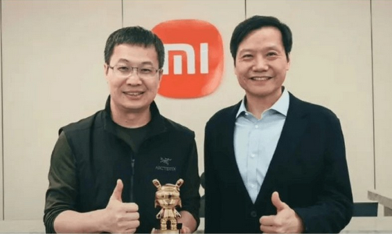 Lei Jun, founder of Xiaomi, and CEO Lu Weibing
